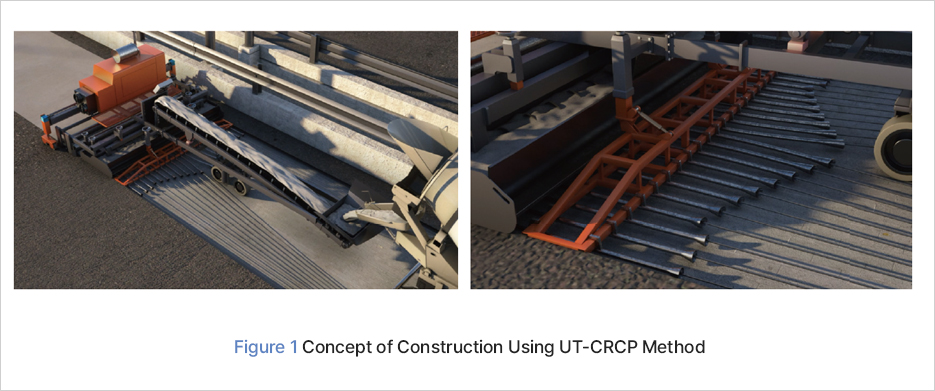 Figure 1. Concept of Construction Using UT-CRCP Method