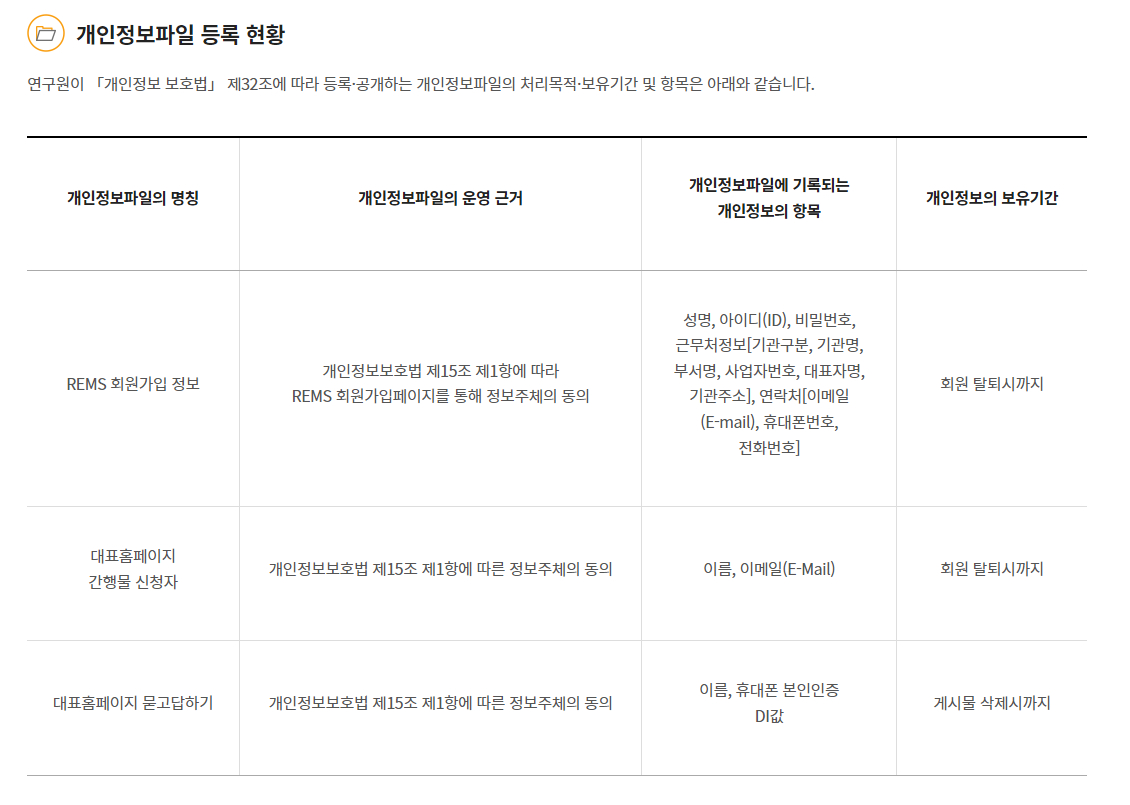 처리방침 변경 전/후 비교