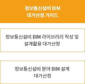 정보통신설비BIM 대가산정 가이드(정보통신설비 BIM 라이브러리 작성 및 설계활용 대가산정, 정보통신설비 분야 BIM 설계 대가 산정)